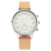 Fastrack, Women's  Watch Analog, Beige Dial & Pink Leather Band, 6208SL01